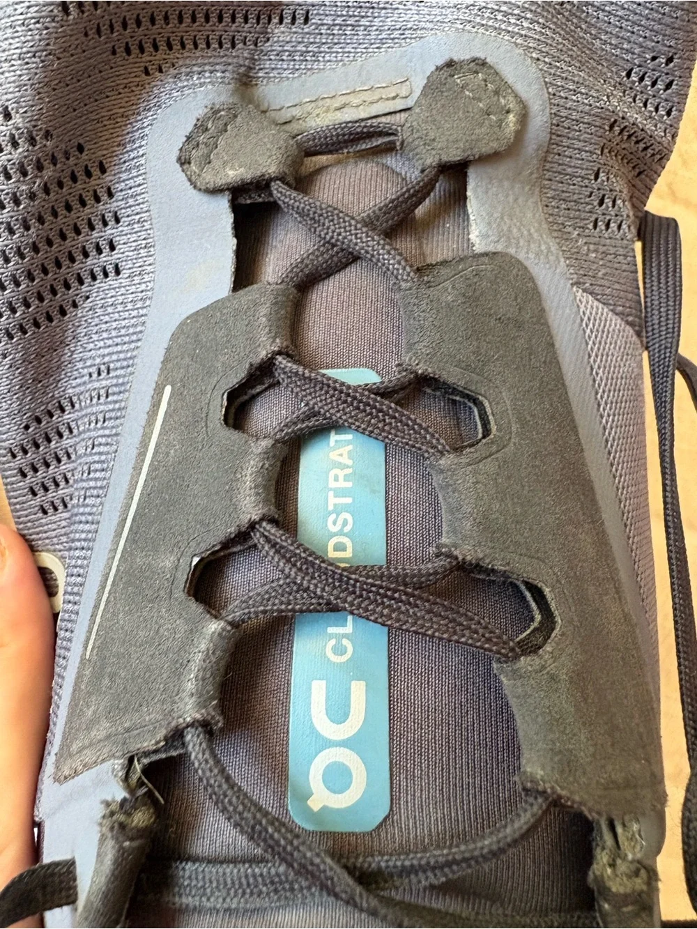 On Cloud Cloudstratus 3 Men's Black Gray & Blue Running Sneaker 12